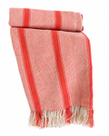 The Loom Throw - Coral Red