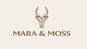 Logo of Mara & Moss with a stylized antelope head on a white background